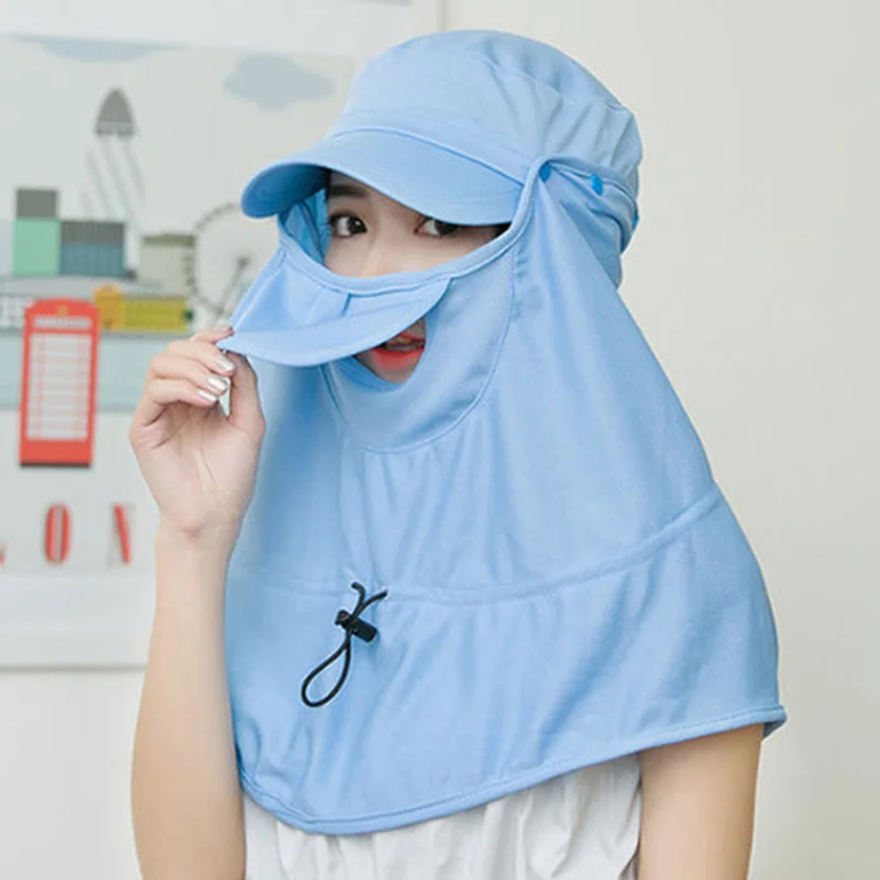 

Summer Men Women Breathable Pocket Anti-UV Face Neck Cover Protective Mask Cycling Fishing Caps Workplace Safety Supplies