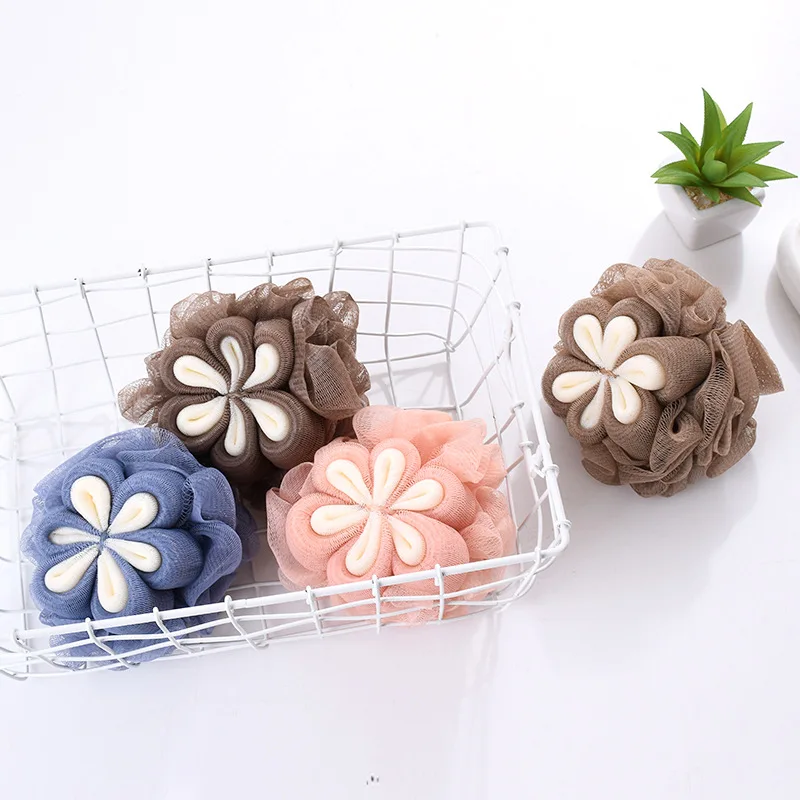 Manufacturers Direct Selling Floral Loofah Personal Cleaning Bath Ball Bath Mesh Sponge Bath Towel Foaming Bath Supplies
