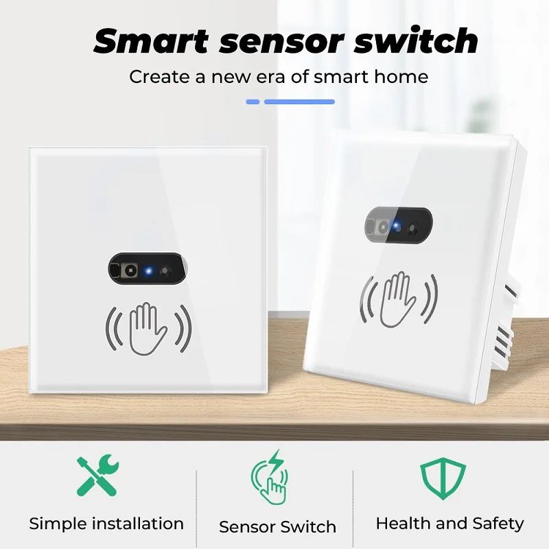 

Infrared Sensing Switch Smart Wall Lighting Non Touch EU US Crystal Glass Scratch Resistant Easy Clean Electrical Power 220V 10A