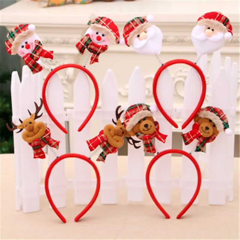 

Christmas Headband Headsets Adult Children Christmas Party Supplies Head Buckle Hairpin Earmuffs Kid's Gift Freeshipping