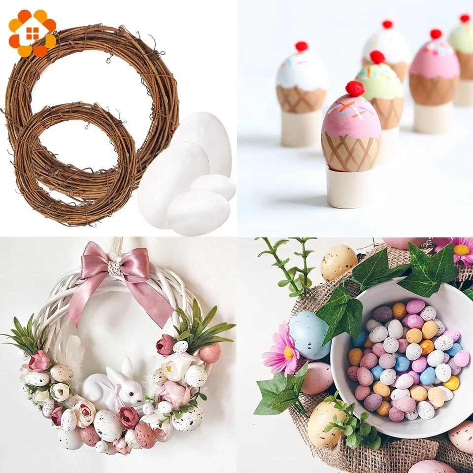 Gift Decoration Garland Foam-Ball Rattan-Supplies Styrofoam Easter 50pcs DIY Party