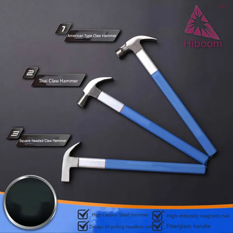 

2019 The New Fiber Handle Thai Type Woodworking Hammer With Magnetic Hammer High Carbon Steel Claw Hammer Pulling Nail Hammer