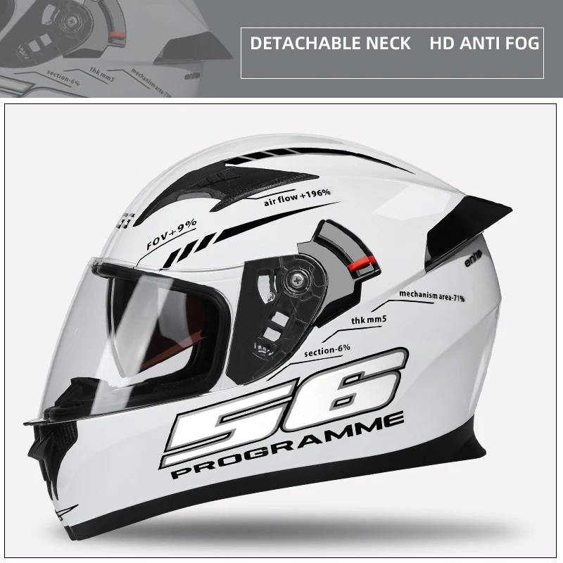 Внедорожный мото rcycle шлем полное лицо Casco moto cross Профессиональный мото rbike ATV горные гонки Dirt Bike для мужчин и женщин - Цвет: white 56 helmet