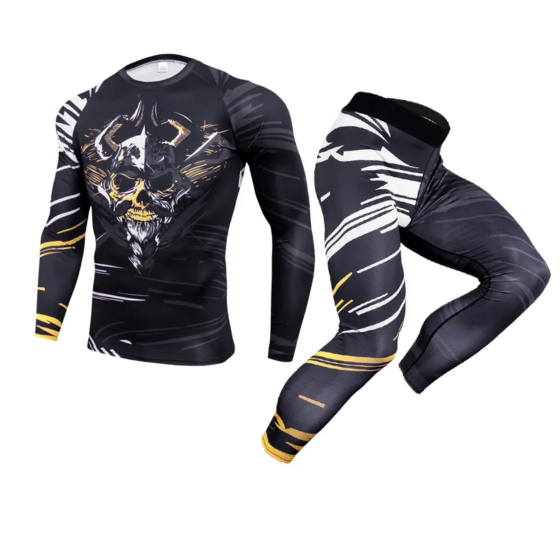 silk long underwear 2021 Warm Fitness Sports Men's Suit Gym Boxing Combat Sportswear Skating Riding Basketball Training Pants Men's Running Clothes long johns underwear Long Johns