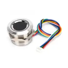 Módulo de Identificación de huellas dactilares R503 capacitivo Circular con luz indicadora de anillo de 2 colores, sensor de píxeles de 192x192