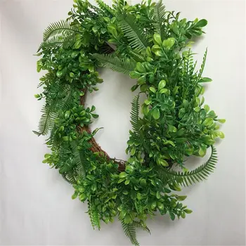 

Artificial Flowers Ferns Wreath Spring Wreath Outdoor for Front Door N58C