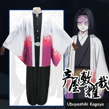 

Anime Comic Demon Slayer Kimetsu no Yaiba Cosplay Costumes Ubuyashiki Kagaya Cosplay Costume Kimono Uniforms Samurai clothes