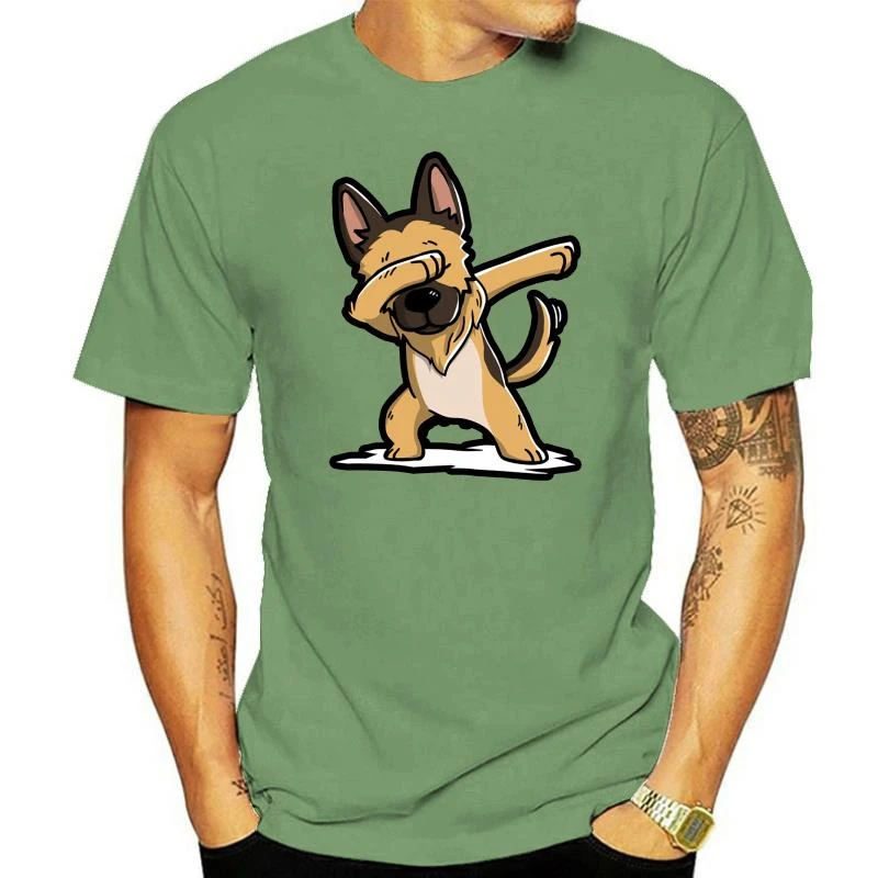 Dabbing German Shepherd Hip Hop T shirt For Men Plus Size Digital Print Team Camiseta Cotton Tees | - AliExpress