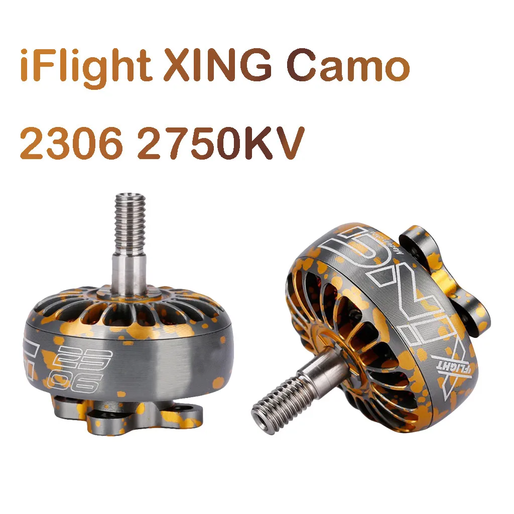 2750KV 2 шт. Iflight Xing Camo 2306 1700kv 2450kv 2750kv 2-4s бесщеточный двигатель для Fpv Rc Дрон Аксессуары Rc запчасти - Цвет: 2750KV