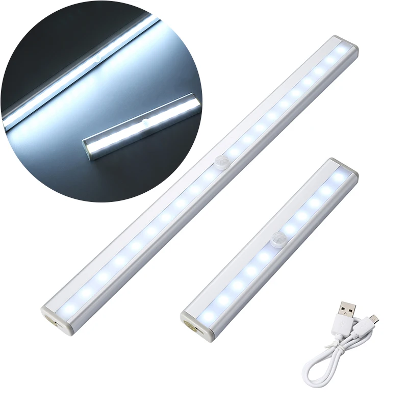  10/20 LED Under Cabinet Light Motion Sensor Lamp lighting for Wardrobe Cupboard Closet Kitchen USB  - 33002168100