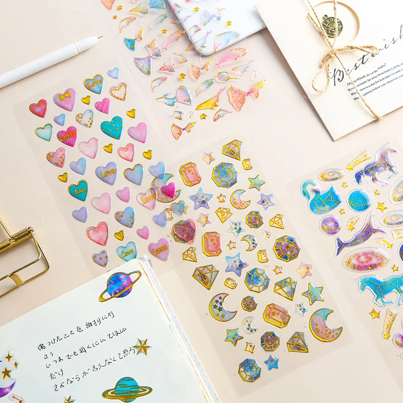 Fantasy Epoxy Crystal Kawaii Cute Sticker for DIY Diary