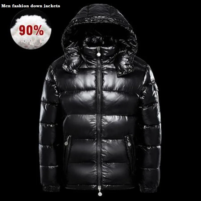 

Men's down jacket Shiny warm jacket Star winter jacket Outdoor windbreaker Casual white duck down jacket