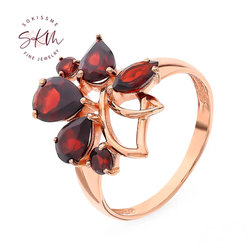 

SKM Designer rings for women 14k rose gold Vintage Engagement rings designer Promise Luxury Fine Jewelry