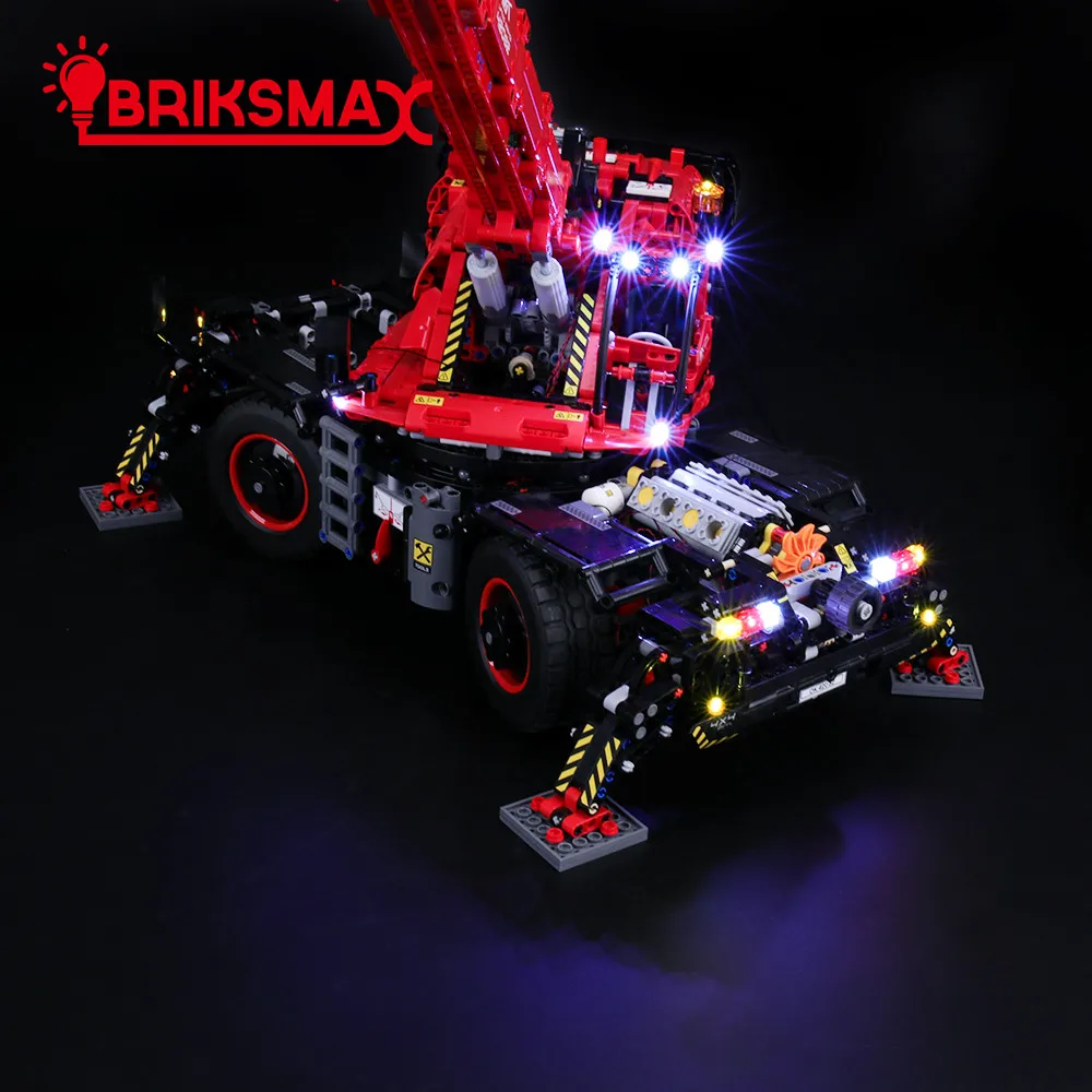 BriksMax Led Light Up Kit для серии Technic вездеходный кран строительные блоки совместимы с 42082(не включает модель