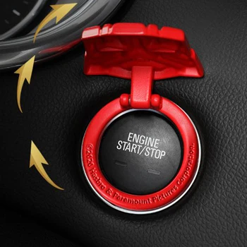 

Car Push Button Switch Cover Start Stop One Key Decorative Accessories