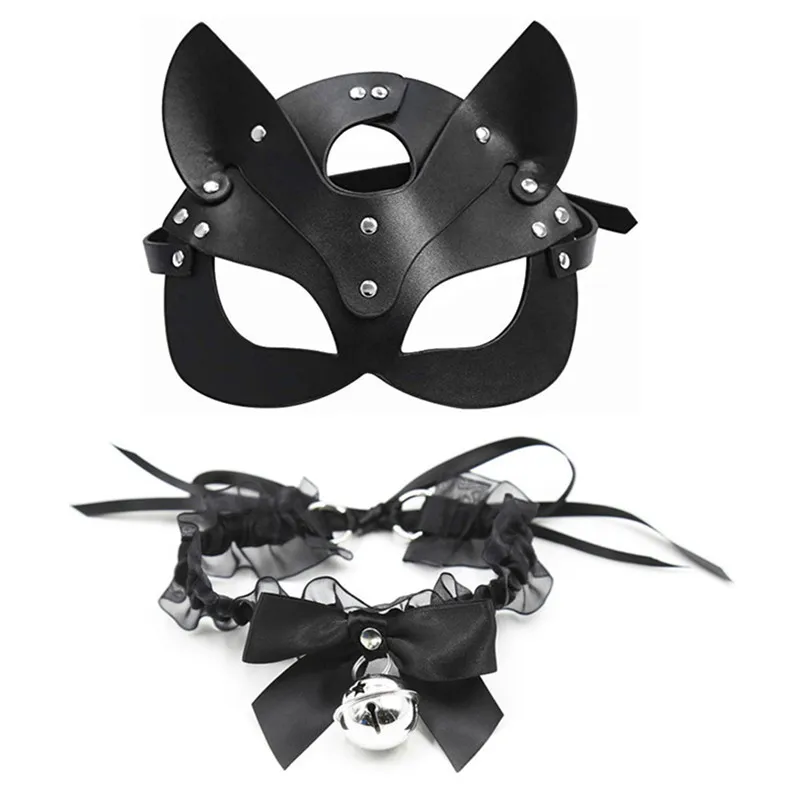 Erotic Women Sexy Mask Half Eyes Cosplay Face Cat Leather Mask Halloween Party Cosplay Masquerade Ball Fancy Masks
