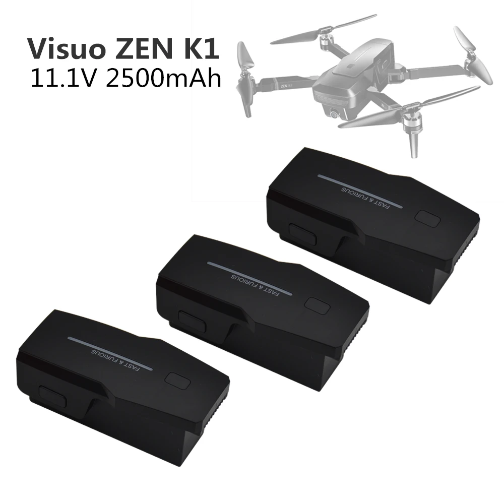 3PCS 11.1V 2500mAh Visuo ZEN K1 Battery GPS RC Drone Battery 11.1V 2500mAh Lipo Battery - Цвет: 3PCS