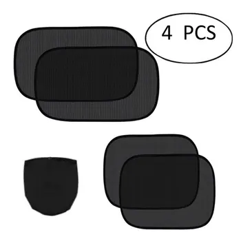 

4pcs/pack Car Sunshade For Side Rear Window Auto Sun Visor Curtain Blocks UV Rays Window Curtain Car Styling Cover Sunshade