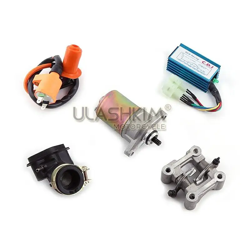 GY6 50 80 обновления 100 cc 137QMA QMB139 4-тактный цилиндр комплект головки выхлопных гонки ролики масло Шестерни кольца руки монтажный