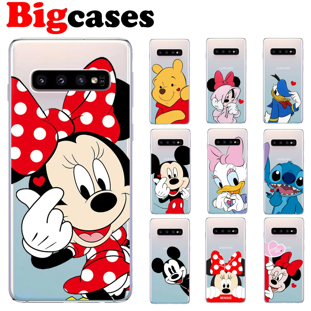 Мягкий ТПУ Fundas для Samsung Galaxy S10 Plus чехол силиконовый S10e Capa милый Микки Минни Coque Lite