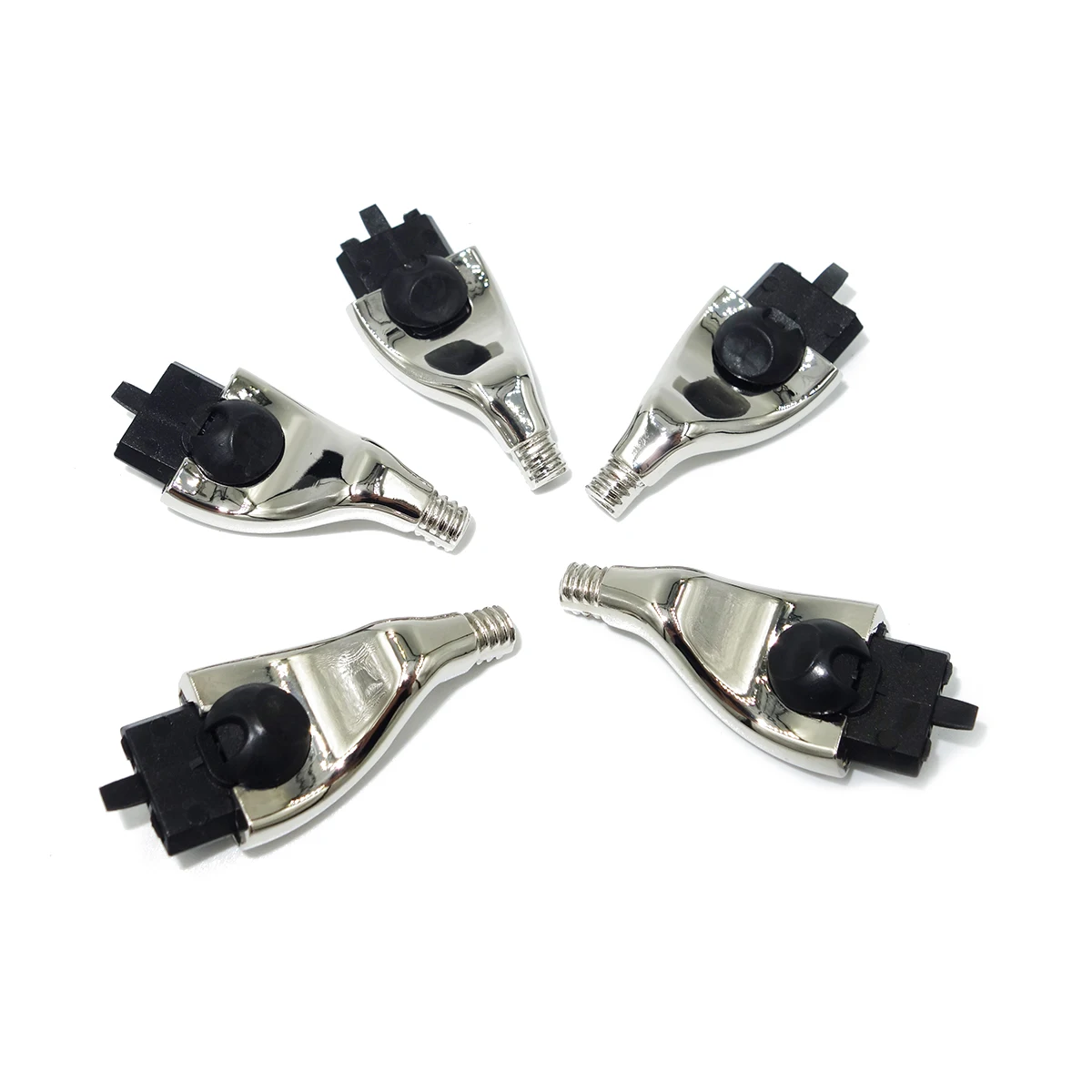 Magyfosia Nickel Silver Mach 3 Razor Head Connector for DIY Shaving Handle Holder and 3 Layer Beard Blades Adapter
