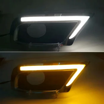 

CSCSNL 1 Pair DRL Daytime Running Lights fog lamp cover Daylight Turn yellow and night blue For Toyota Camry 2009 2010 2011