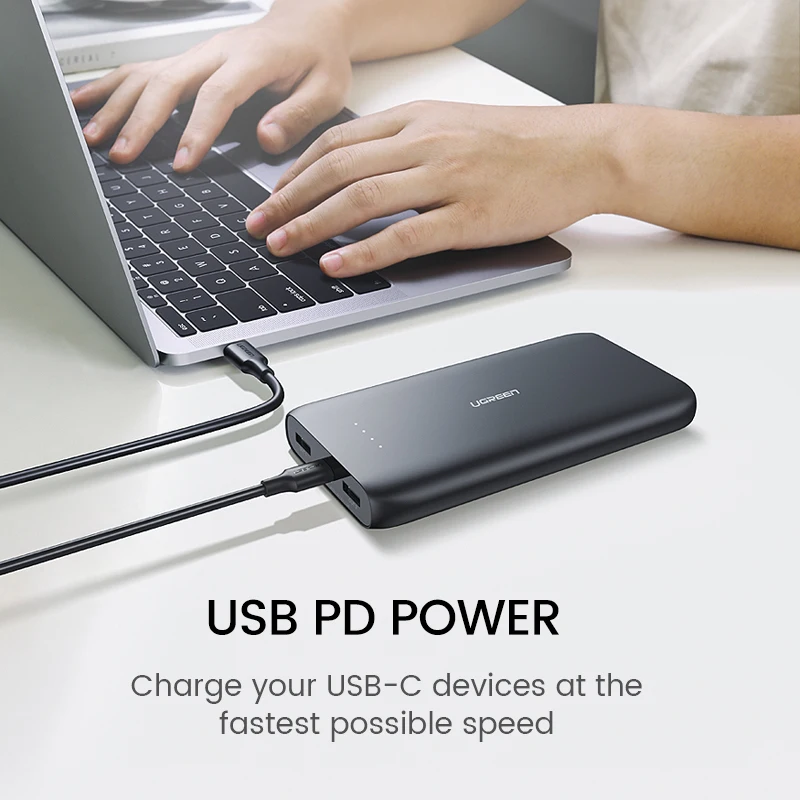 Skup Ugreen Power Bank 20000mAh szybka do telefonu ładowarka szybkie ładowanie 4.0 QC3.0 przenośna bateria zewnętrzna do iPhone 11 XiaoMi PD Powerbank