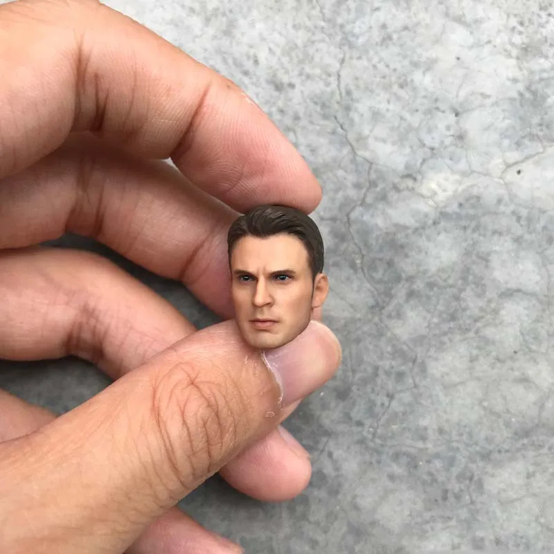 Custom 1/12 Scale Young Captain America Steve Rogers Head Sculpt Male Headplay for 6 Inches Action Figure SHF Figurine Pre-Order