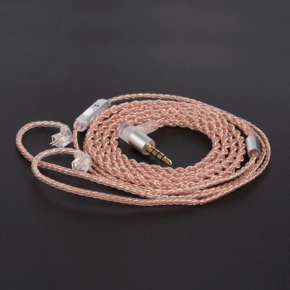 Câble IEM Cuivre 5N OFC 4,4 Mm - Pour Shure SE215, Sony IER-M9, FiiO, Compatible MMCX, 120 Cm