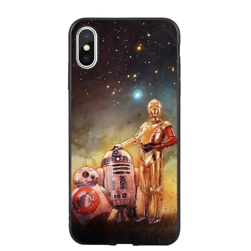 Звездные войны BB8 штурмовик, Дарт Вейдер Мягкий силиконовый чехол для телефона чехол для iPhone 5 5S SE 6 6splus 7 8 Plus X XR XS MAX - Цвет: TPU