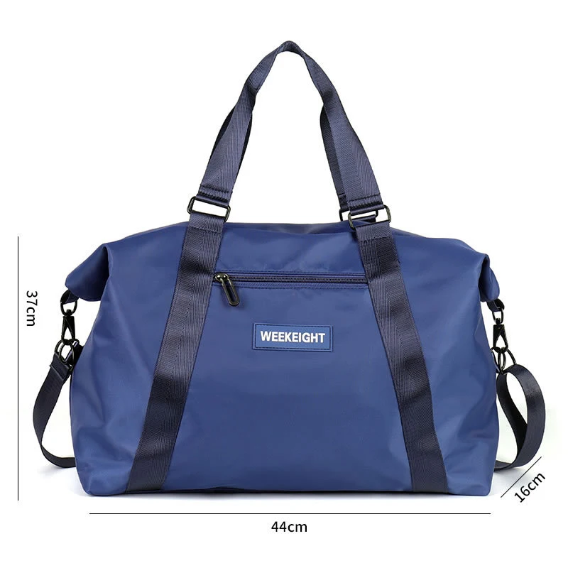 navy blue Женская модная большая дорожная Сумка водонепроницаемая оксфордская спортивная сумка на ремне мужская дорожная сумка-Органайзер Gar Мужская t сумки многофункциональные выходные сумки - Цвет: navy blue