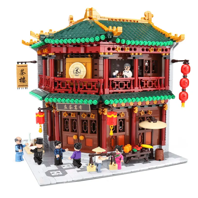 Chinese Streetview Building Series The Toon Tea House Set Blocks Bricks Birthday Gifts Kids Toys | Игрушки и хобби