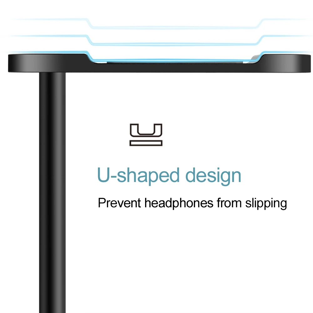 Storage Dormitory Home Office Detachable Universal Display Aluminum Alloy Orgnizer Stable Headphone Stand Holder For All Sizes