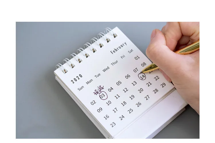 Простая катушка мини настольный календарь планировщик стол подставка календаио подарок на день рождения канцелярские принадлежности