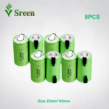 

1.2V SC 2200mAh NI-CD Rechargeable Battery Cell with Nickel Sheet Electronic Accumulator DIY to Subc Rechargeable Battery Packs