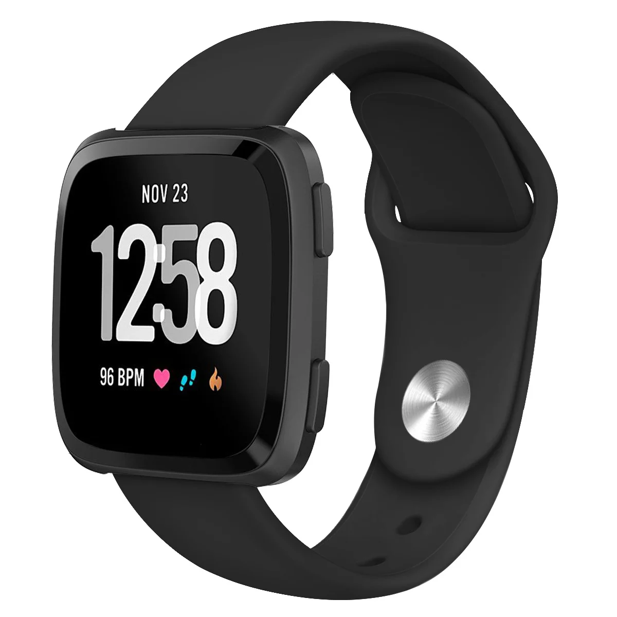 SHELKEE Сменные умные наручные часы ремешок для Fitbit Versa Смарт часы сплошной цвет обратная пряжка силиконовый ремешок