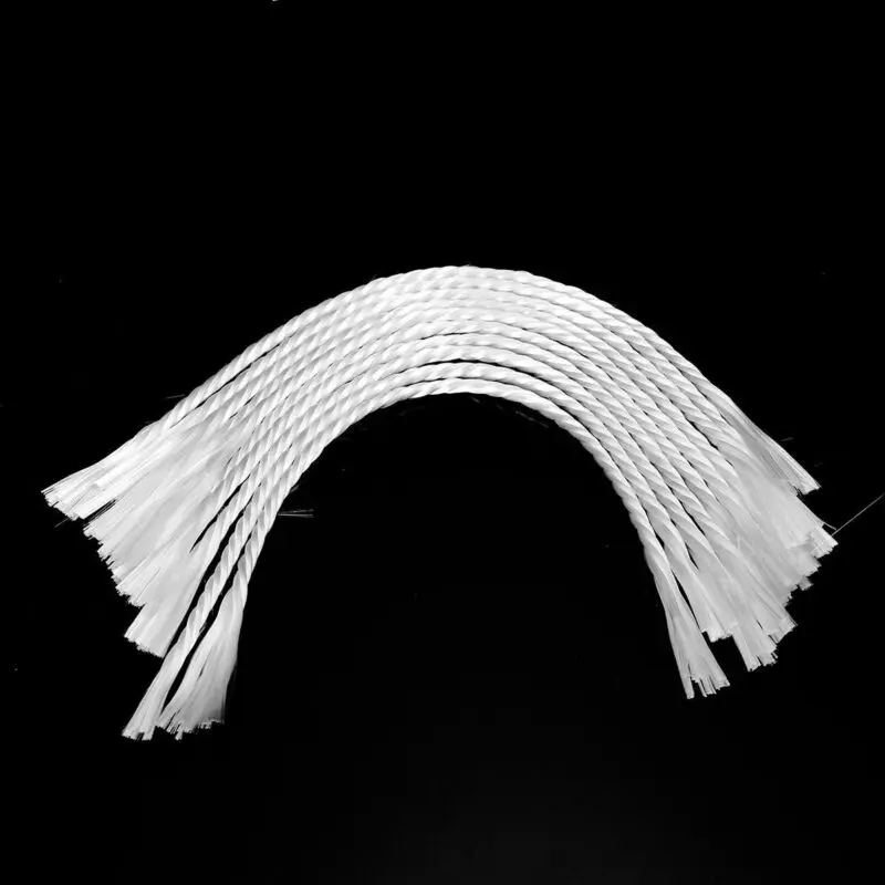 7.5" Replacement White Fiberglass Wick Holders Oil Candle Wicks 1/1.5/2/2.5/3/3.5/4/5/6mm Width candle wick holder