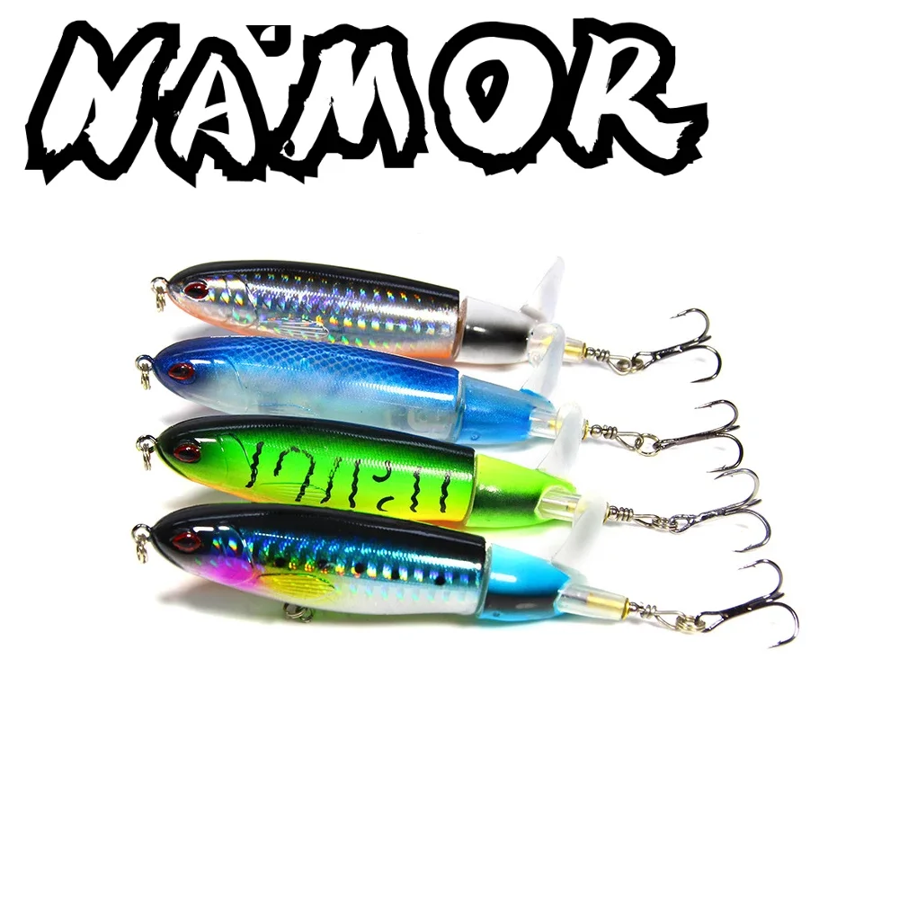 NAMOR Whopper Plopper 1 шт. 15 г Topwater рыболовная приманка вращающийся хвост VMC Крючки для