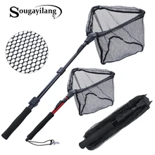 Sougayilang 70/95/120cm filet de pêche rétractable télescopique pliable poteau de filet d'atterrissage pliant pour la pêche à la mouche