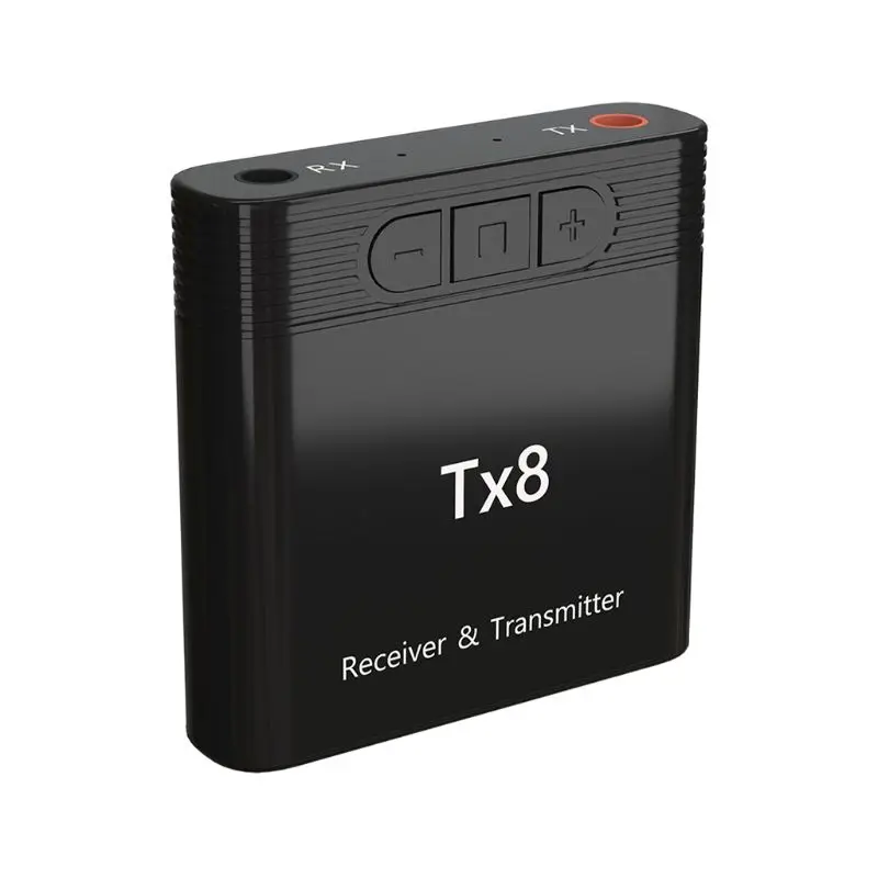 TX8 2 в 1 Bluetooth 5,0 передатчик приемник адаптер для ТВ ПК Наушники Аксессуары AXYF - Цвет: Black