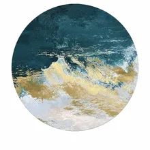 Современные абстрактные дрифтинговые золоченые узоры ковры для гостиной спальни Нескользящие Коврики для стульев защитят ваш деревянный пол