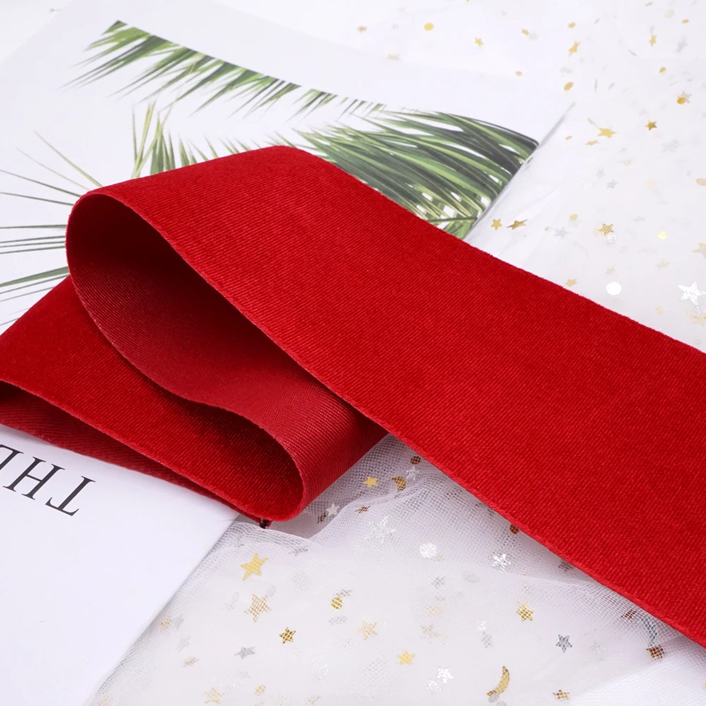 Новое поступление 75 мм 3 дюйма ленты pleuche ленты 25 ярдов - Цвет: red