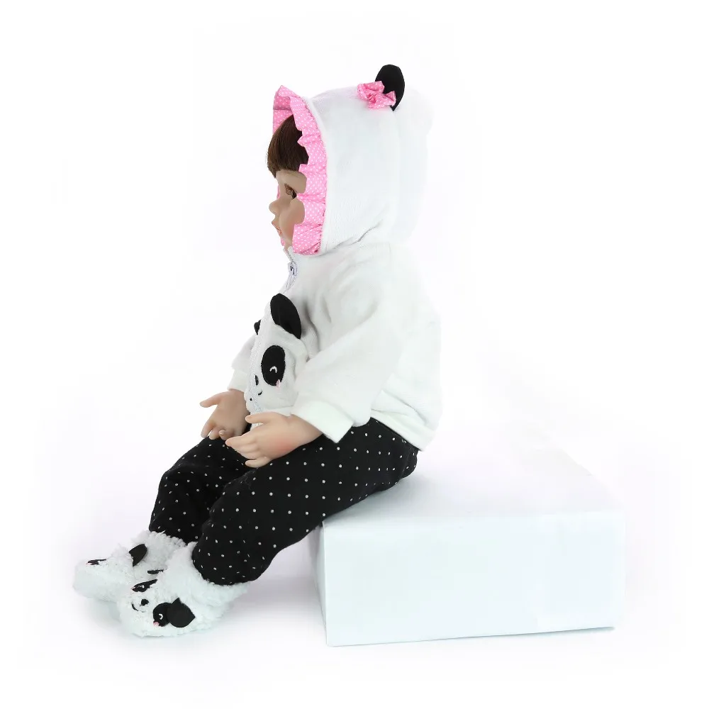KEIUMI Reborn Baby Косплэй панда Menina полностью силиконовая виниловая перерожденные куклы, подарок на день рождения Мода может для ванной для детей ясельного возраста коллекционные подарки