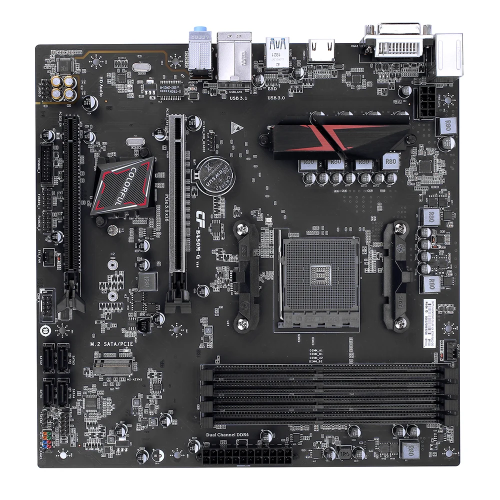  Colorful BATTLE-AX B450M-G DELUXE V14 Gaming Motherboard Mainboard Systemboard Multi-Protection AMD