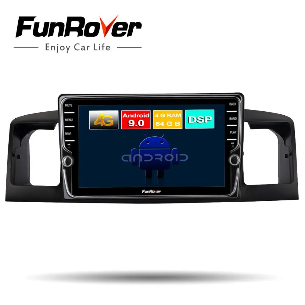 Cheap Funrover Octa core 2 din android9.0 Car dvd multimedia player For TOYOTA Corolla E120 BYD F3 car radio gps navigation DSP 4G+64G 0