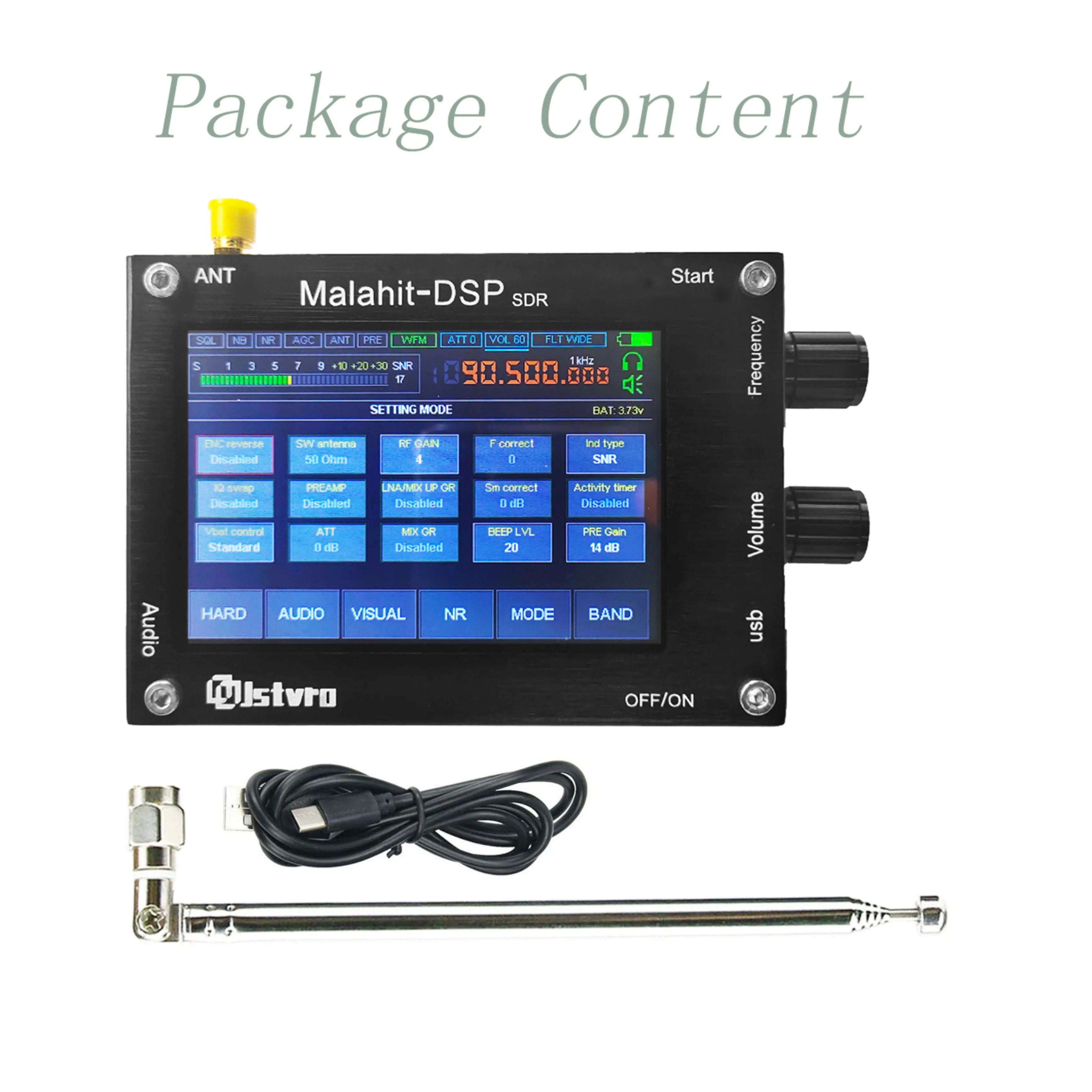 Malahit Sdr 50khz-2ghz Sdr-receiver 3.5 Inch Touching Screen Radio  Malachite Dsp Shortwave Receiver New Spectrum Analyzers AliExpress