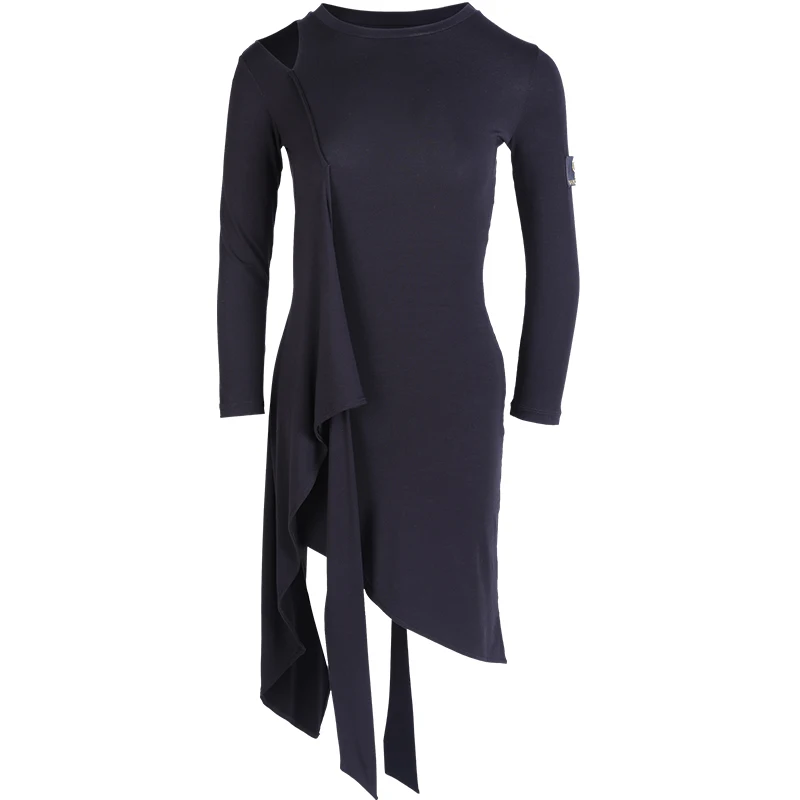 Black Dress Платье для латинских танцев, одежда для взрослых, костюм для румбы, сальсы, одежда для шоу, профессиональная современная Одежда для танцев, женская одежда BL2623 - Цвет: Black Dress