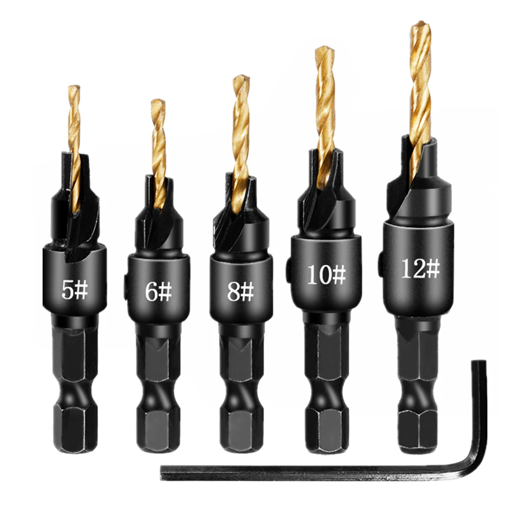 Countersinks Wood Drill Bit Set Drill Bit Tap Composite Tap Hss