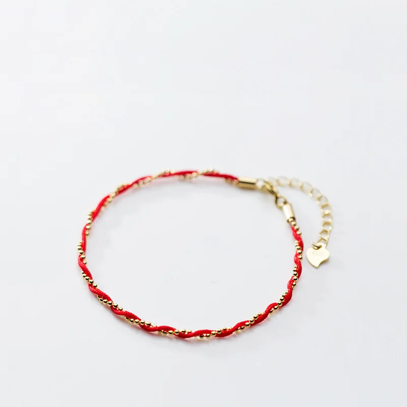 La Maxza 925 стерлингового серебра ювелирные браслеты для женщин Красный Rop нить серебряный браслет 925 женщин Femme женщин s Аксессуары