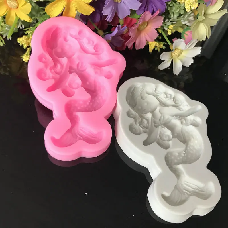 Помадка DIY Форма для выпечки Жидкая силиконовая серия океанов морские красные бусины Лаванда шоколадная глина мыло Touch